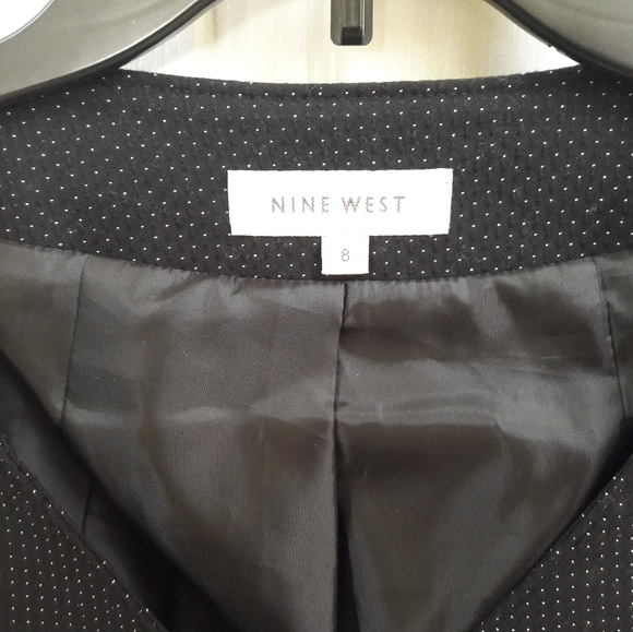 Nine West Black/White Poncho Sz 8 - Picture 4 of 7